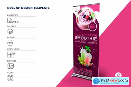 Smoothie Signage Roll Up Banner Template