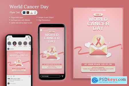 Ginan - World Cancer Day Flyer Set