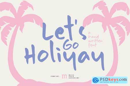 Let's Go Holiyay A Handwritten Font