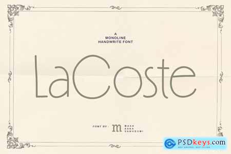 Lacoste A Handwritten Font