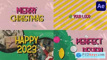 Merry Christmas Colorful Greeting Scenes for After Effects 42152994