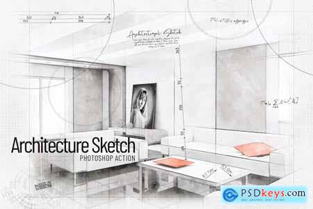 Architecture Sketch - Photoshop Action