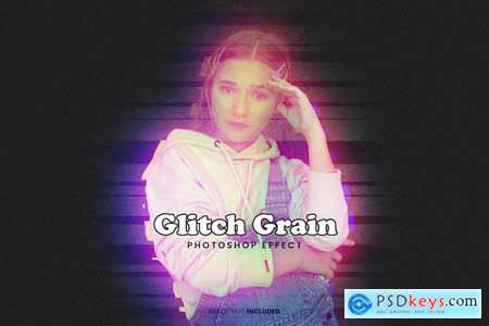 Glitch Grain Photo Effect