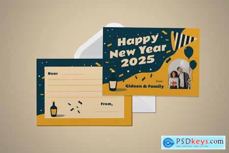 Happy New Year Greeting Card