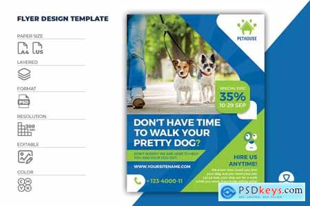 Dog Walker Services Flyer Template