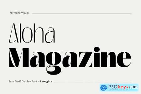 Aloha Magazine - Logo font