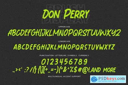 Don Perry - Brush Display Font