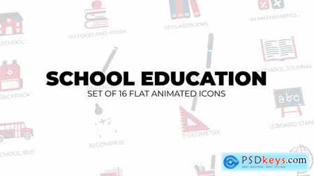 School Education - Set of 16 Animation Icons 41956631