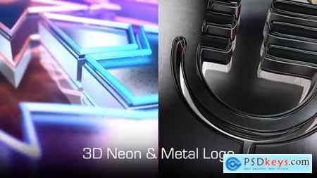 Neon And Metal Logo Intro 42005681
