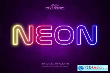 Neon Light - Editable Text Effect, Font Style RQ5TJ7W