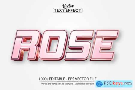 Rose Gold - Editable Text Effect, Font Style