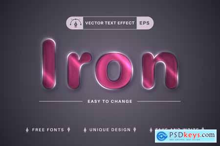 Metal - Editable Text Effect, Font Style