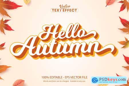 Hello Autumn - Editable Text Effect, Font Style