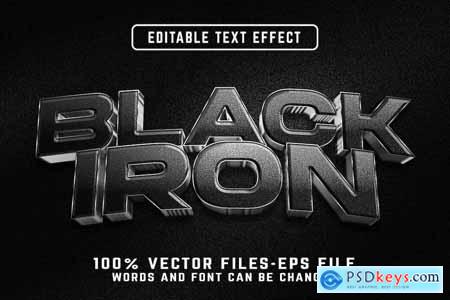 Black Iron Editable Text Effect