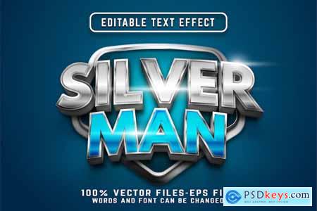 Silver Man Editable Text Effect