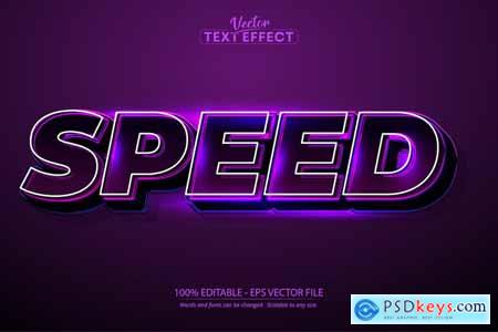 Speed - Editable Text Effect, Sport Font Style
