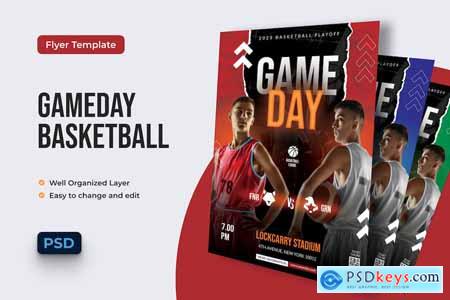 Gameday Basketball Flyer PSD Template