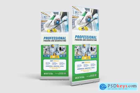 Roll-Up Banner Fogging and Disinfecting Service