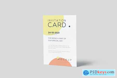 Single Page Invitation Card Mockups