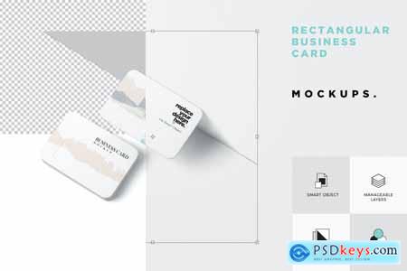 Rounded Corner Business Card Mockups
