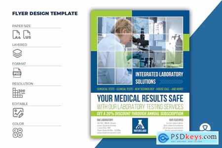 Medical Laboratory Flyer Template Vol.2