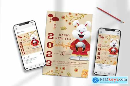 Happy New Year Flyer Template
