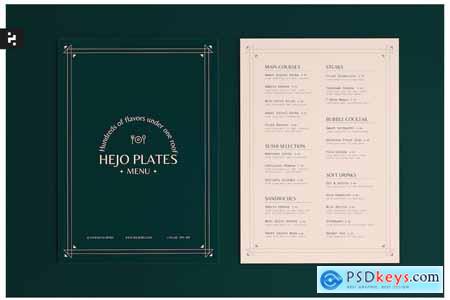 Elegant Minimalist Menu