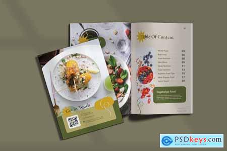 Vegetarian Food- Magazine Template