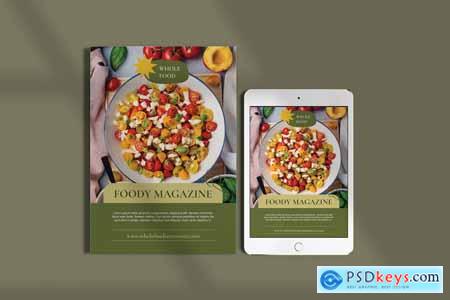 Vegetarian Food- Magazine Template