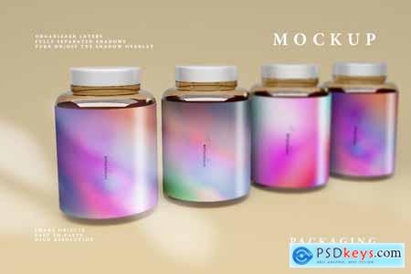 Amber Medicine Bottle Mockups