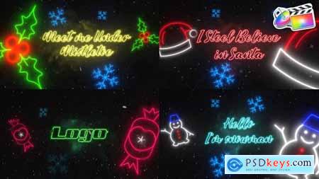 Neon Christmas Scene for FCPX 41826408