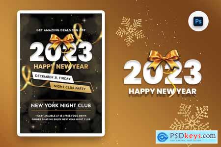 New Year Party Flyer Design Template