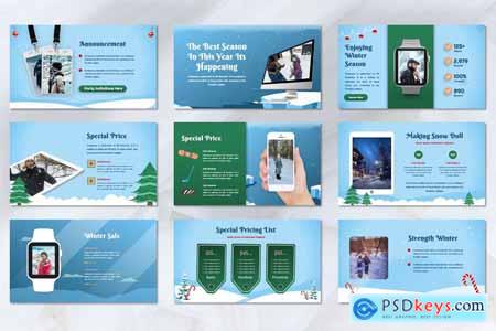 Colds - Snow Powerpoint Template