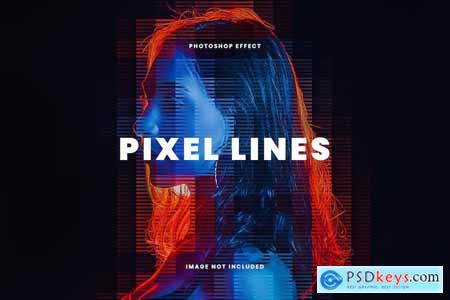 Pixel Lines Photo Effect