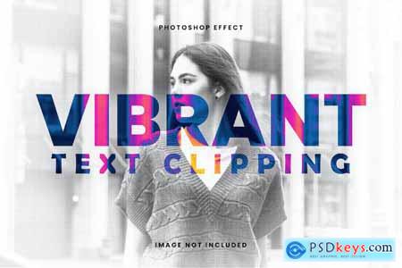 Vibrant Text Clipping Photo Effect