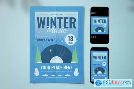 Winter Music Flyer Set #12