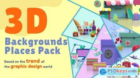 3D Backgrounds and Places Pack for Animated Presentation 42461835