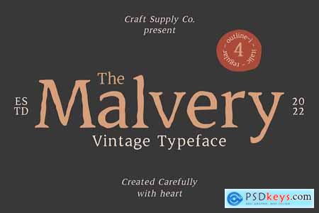 Malvery Vintage Typeface