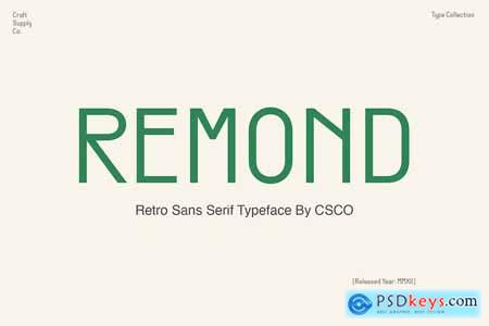 Remond - Retro Sans Serif Typeface