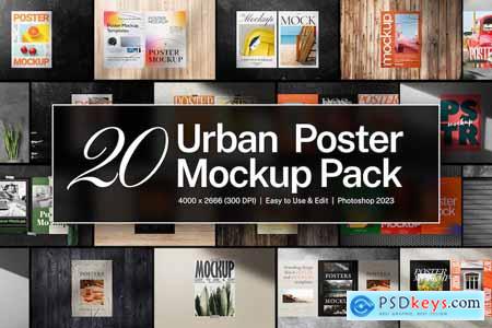 20 Urban Poster Mockup