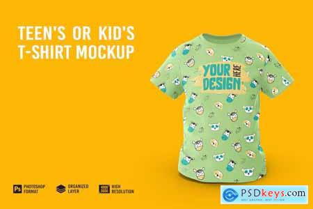 Teen's or Kid's T-shirt Mockup