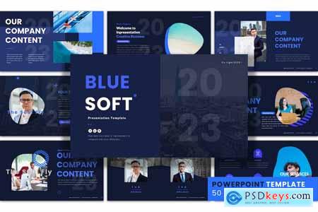 Blue Soft - PowerPoint Presentation Template