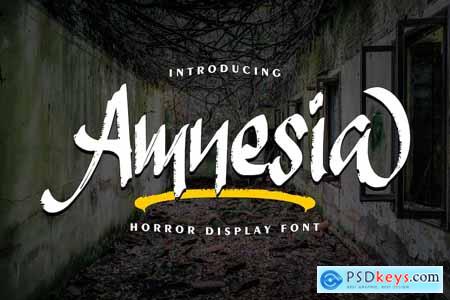 Amnesia Horror Display Font