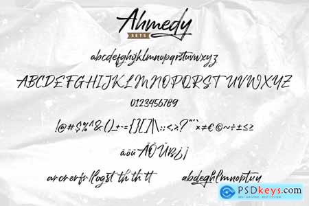 Ahmedy Rustic Brush Handwriting Script Font