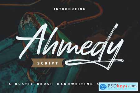 Ahmedy Rustic Brush Handwriting Script Font