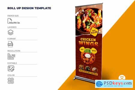 Restaurant Rollup Signage Template Vol.14