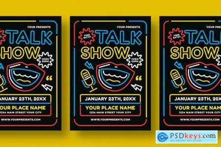 Neon Talk Show Flyer