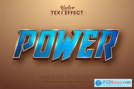 Power - Editable Text Effect, Gold Font Style Q8M8APZ