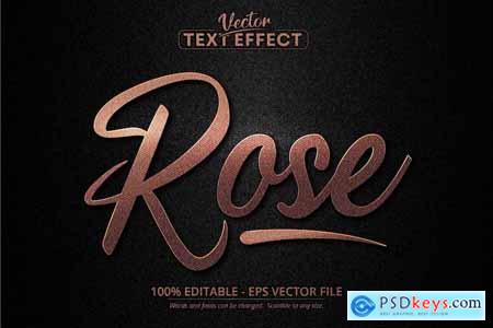Rose Gold - Editable Text Effect,Font Style