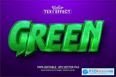 Green - Editable Text Effect, Font Style